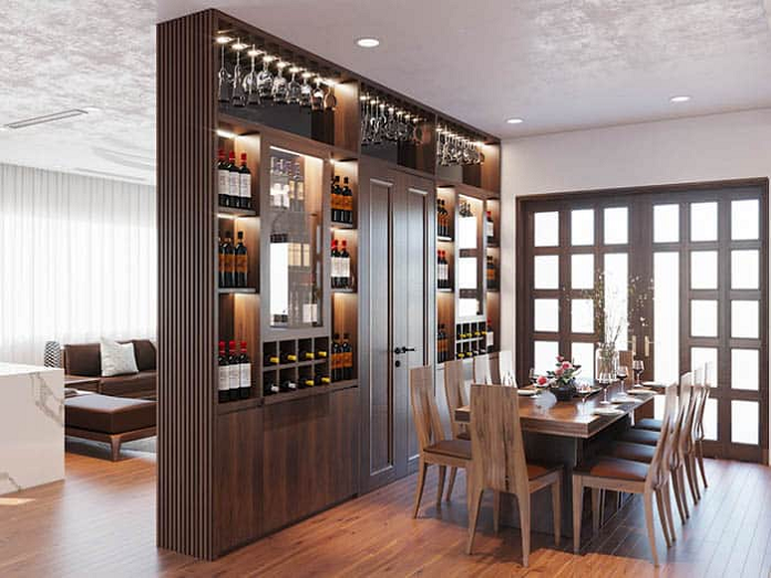 Tủ rượu phòng bếp