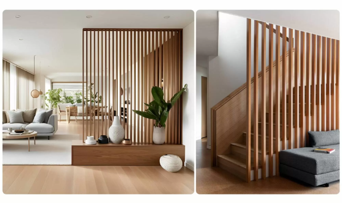 mẫu vách ngăn cầu thang tam cấp