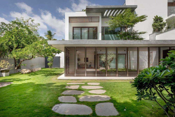 mẫu nhà vườn 2 tầng