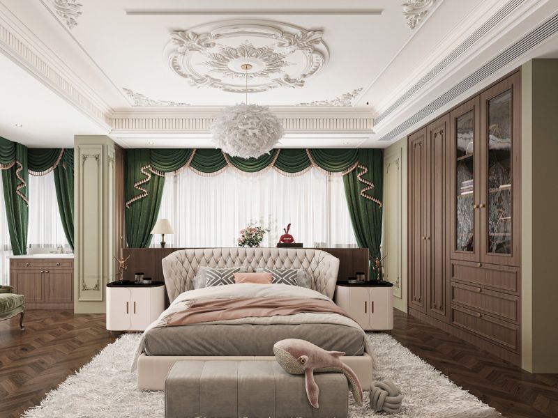 tủ tân cổ điển 5 cánh