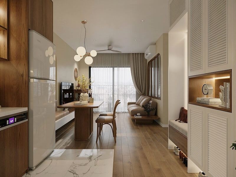 nhà 40m2 2 phòng ngủ