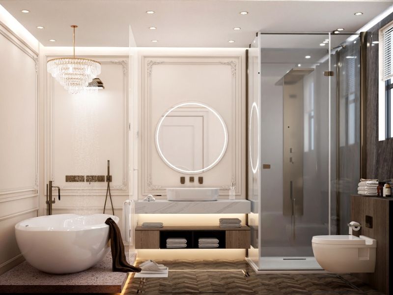 phòng tắm tân cổ điển