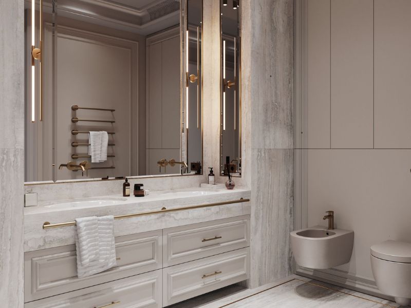 phòng tắm tân cổ điển