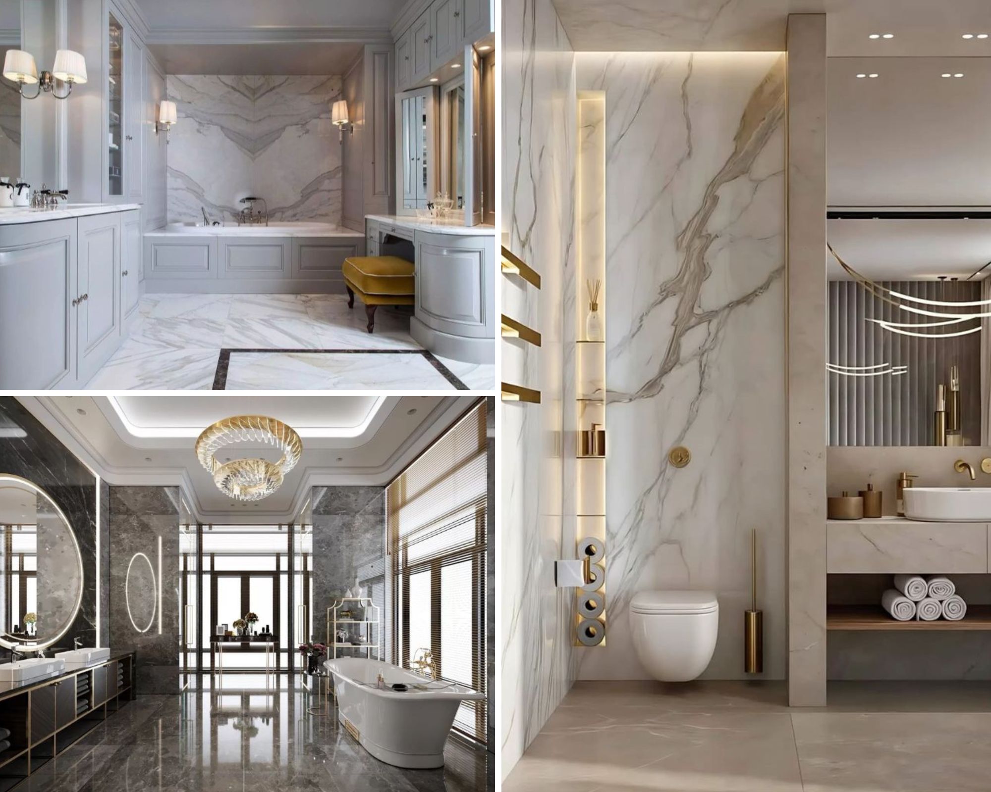 thiết kế phòng tắm tân cổ điển
