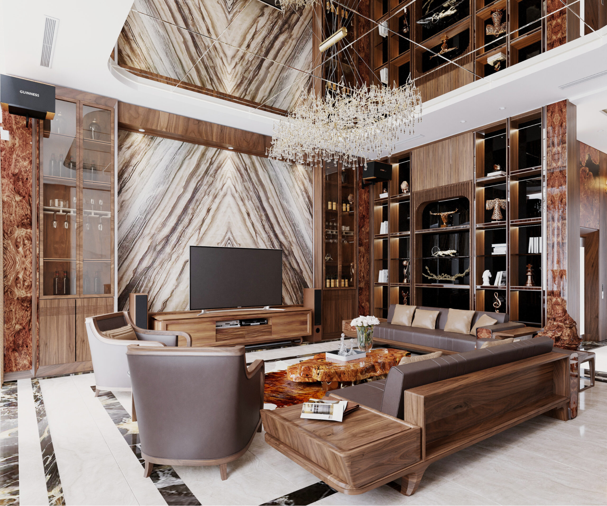 thiết kế nội thất gỗ óc chó