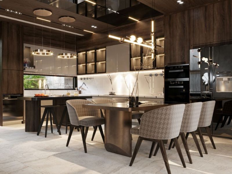 Thiết kế phòng bếp 18m2