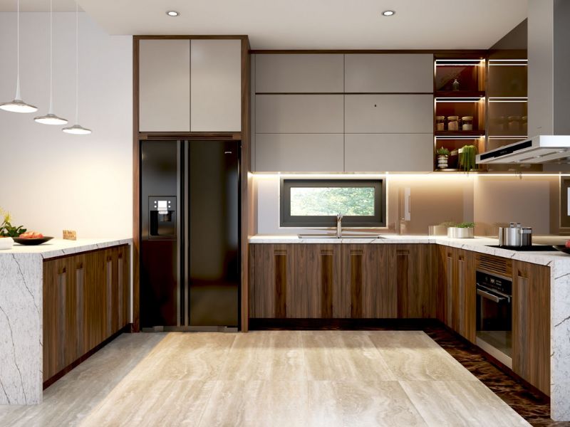 thiết kế nhà bếp tách biệt