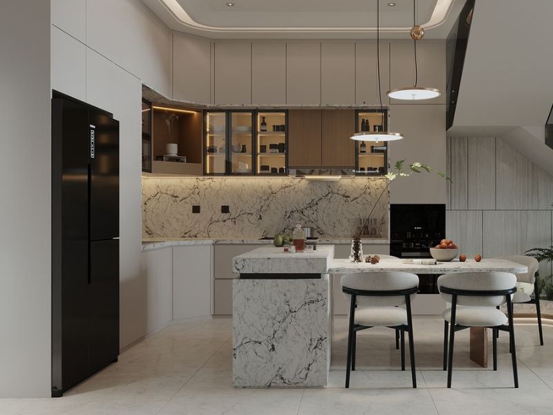 thiết kế nhà bếp tách biệt