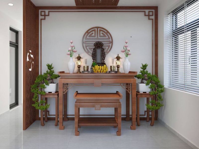thiết kế phòng thờ