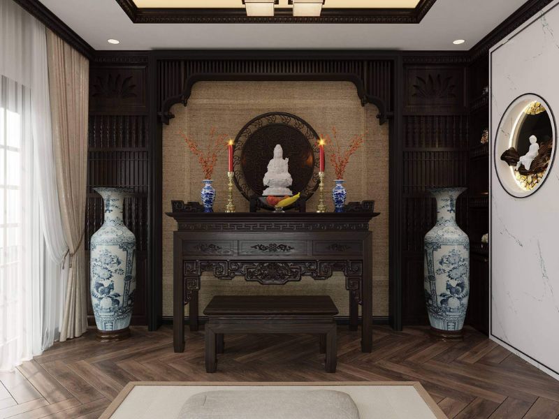 thiết kế phòng thờ