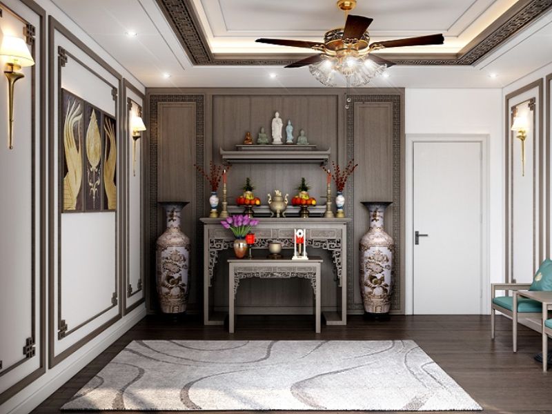 thiết kế phòng thờ