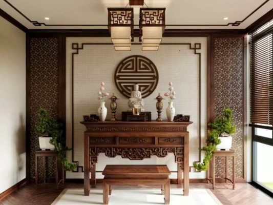 thiết kế phòng thờ