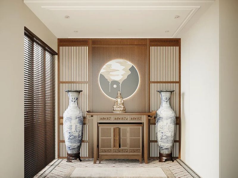 thiết kế phòng thờ