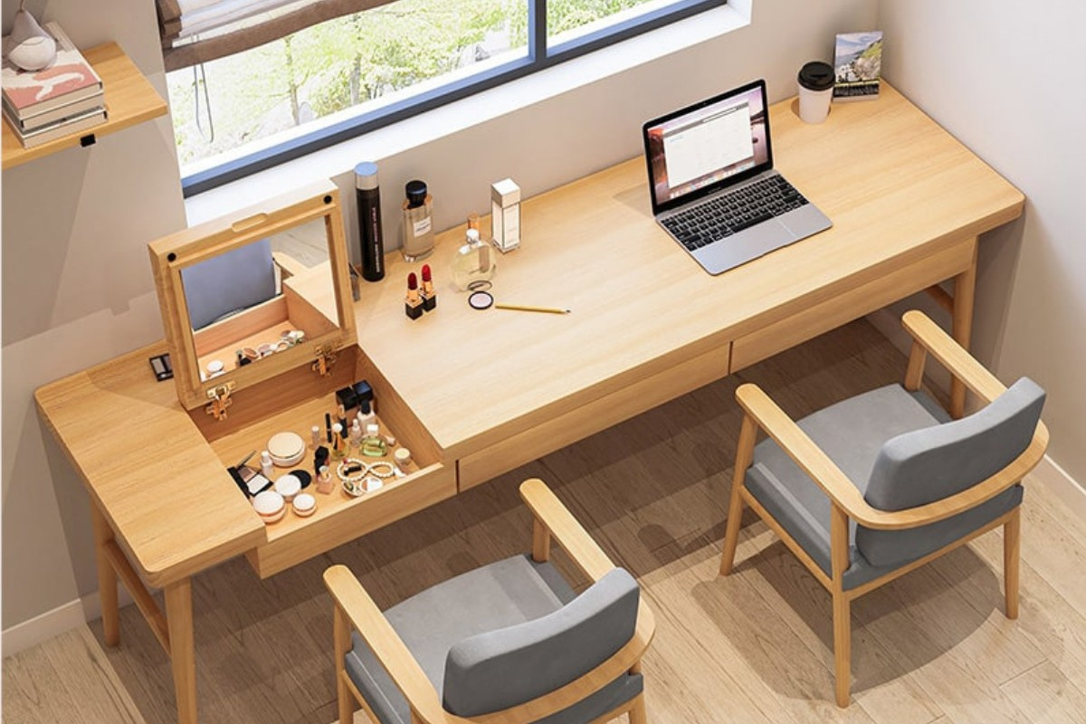 Bàn Làm Việc Kết Hợp Bàn Trang Điểm