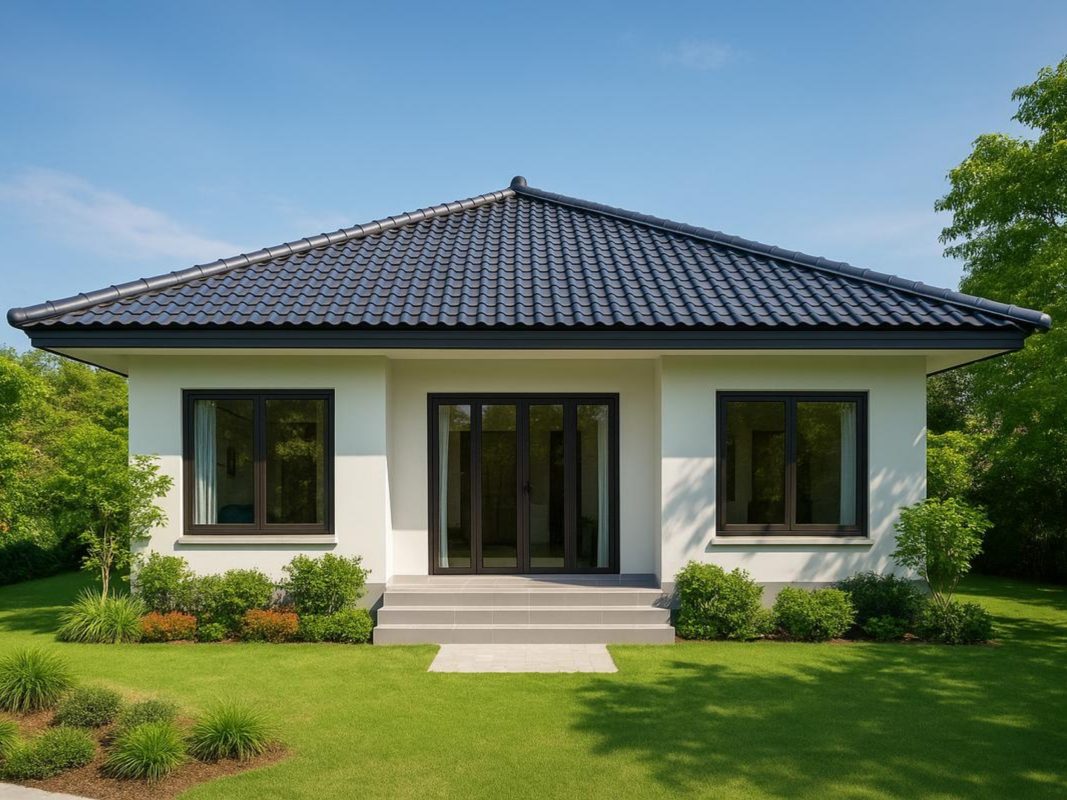 nhà mái Nhật 1 tầng 2 phòng ngủ