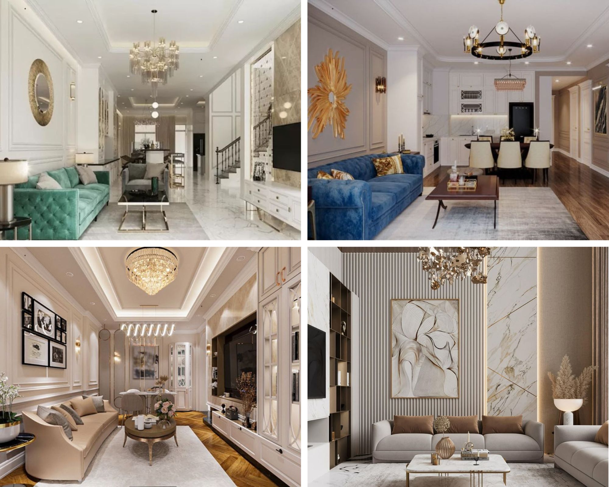 phòng khách nhà phố 4x5