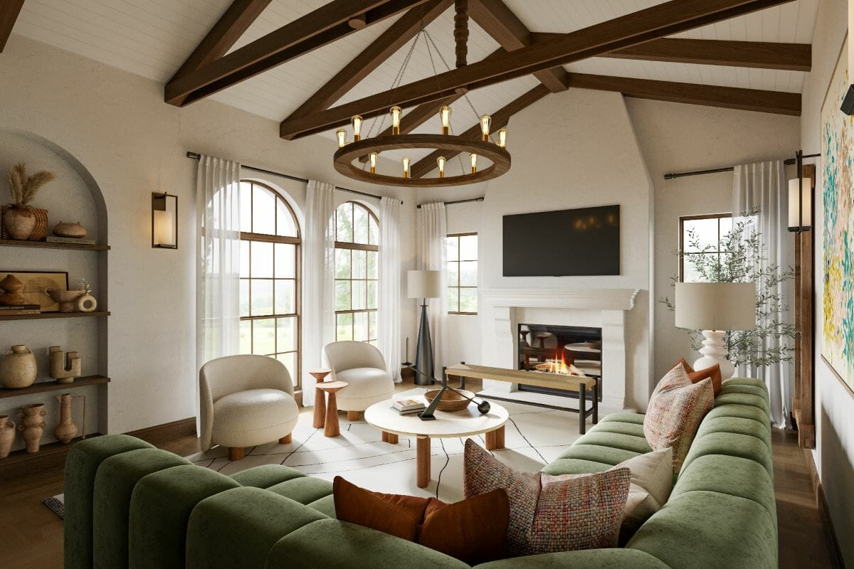 phòng khách phong cách địa trung hải