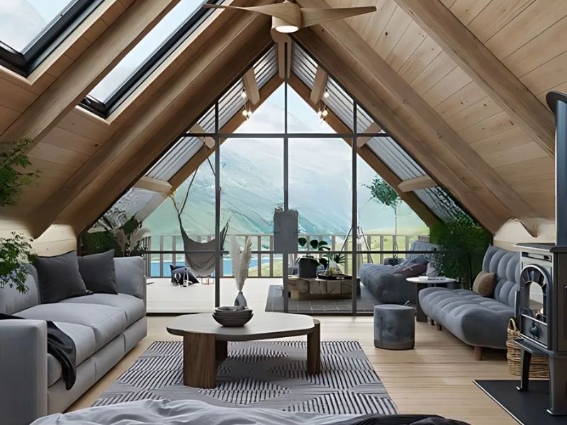 phòng khách trên tầng lửng