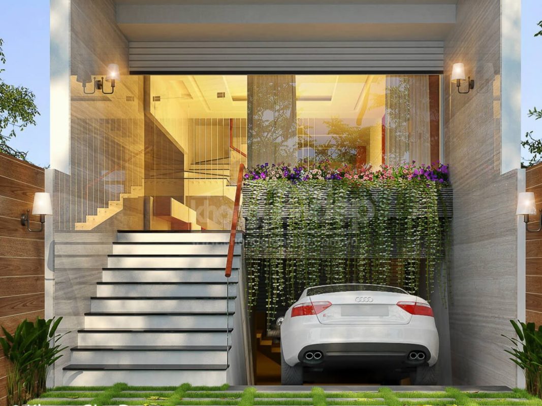 Thiết kế nhà có hầm để xe