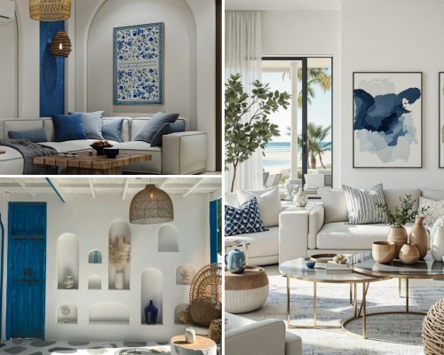 Phòng khách kiến trúc Địa Trung Hải