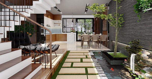 vị trí đặt hồ cá theo phong thủy