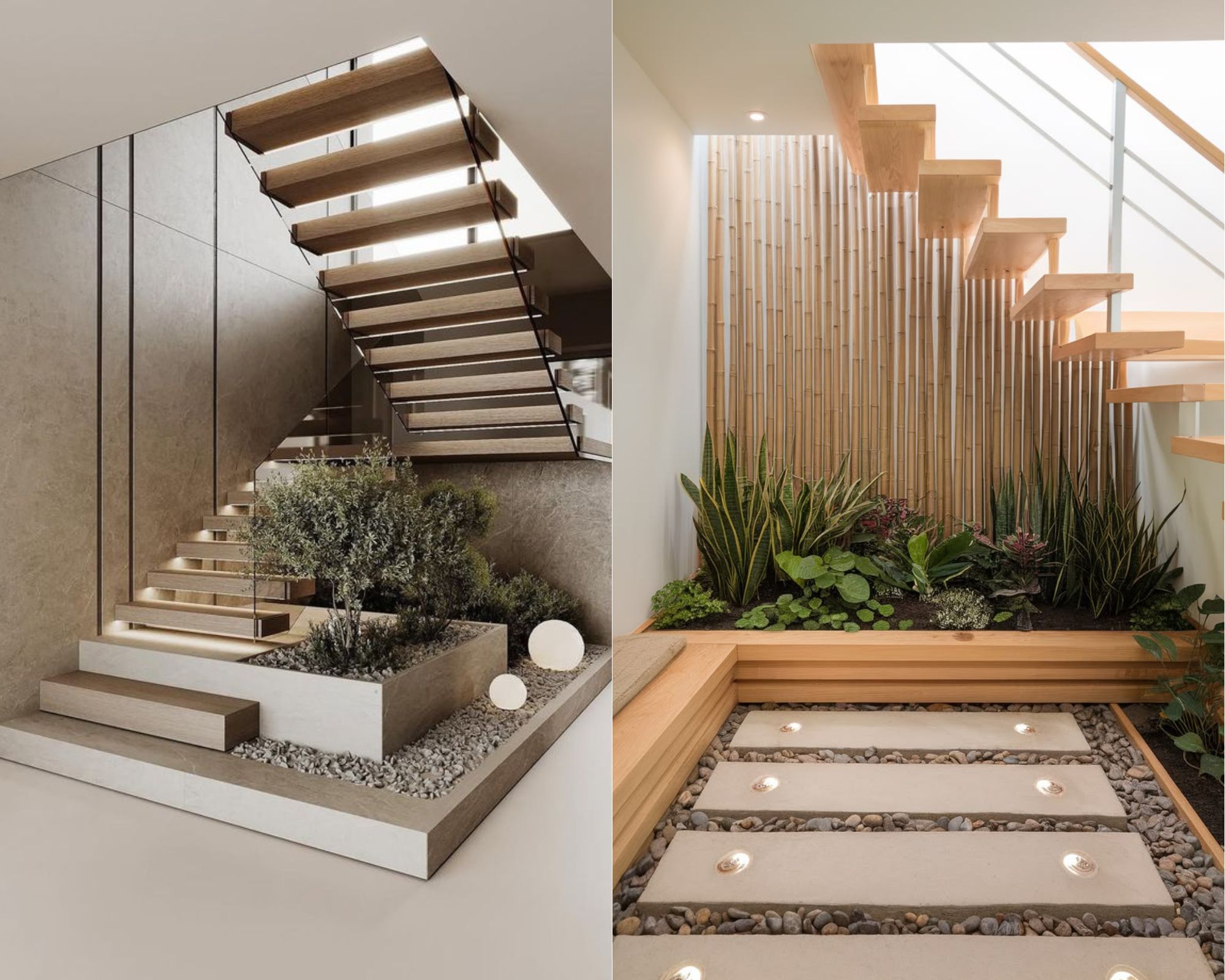 hòn non bộ dưới cầu thang