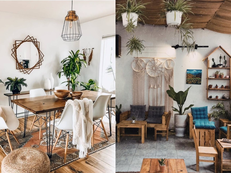 nội thất phong cách Bohemian