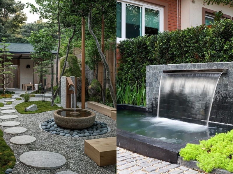 thiết kế sân vườn bên hông nhà