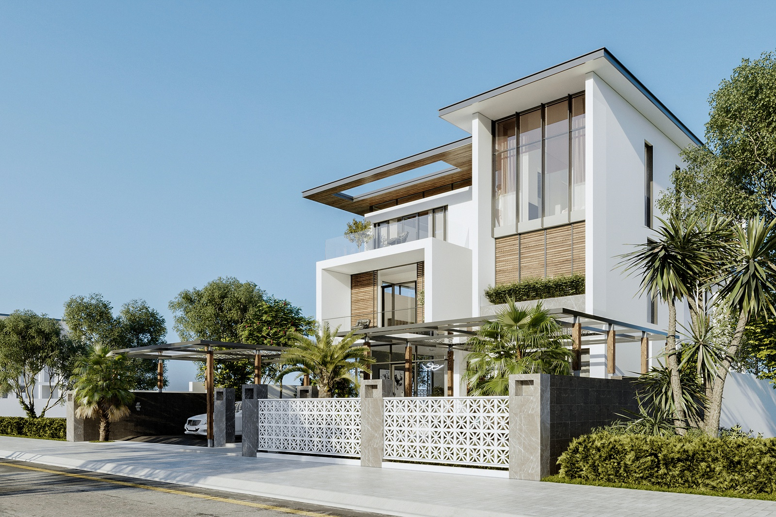 thiết kế hàng rào sân vườn