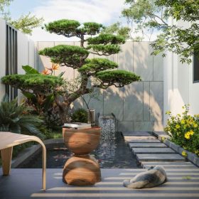 thiết kế sân vườn nhỏ sau nhà