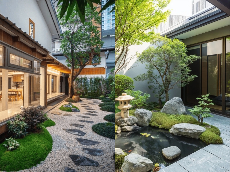 thiết kế sân vườn nhỏ sau nhà