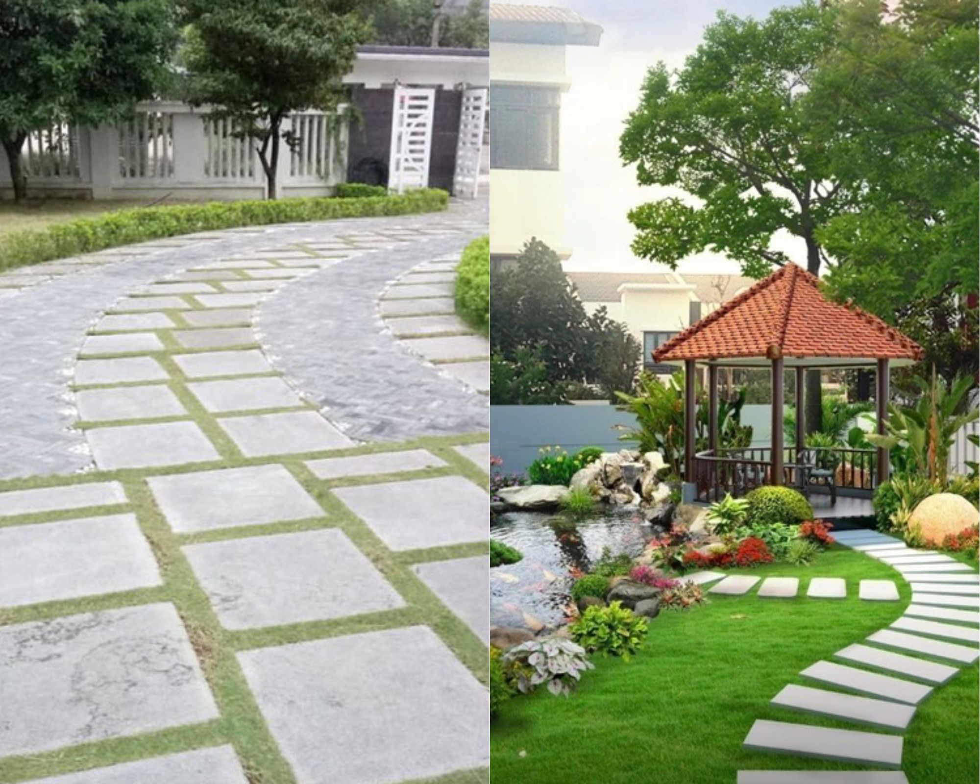 đá lát lối đi sân vườn