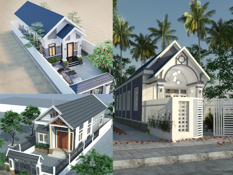 nhà mái thái cấp 4 đơn giản