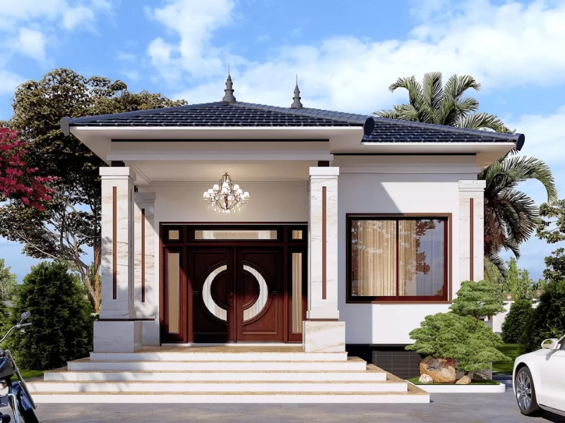 mẫu nhà mái thái cấp 4 đơn giản