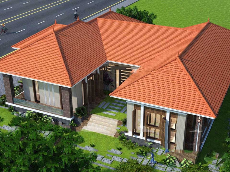 mẫu nhà cấp 4 mái thái