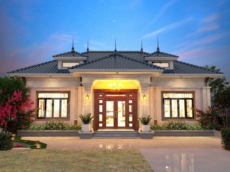 mẫu nhà cấp 4 mái thái
