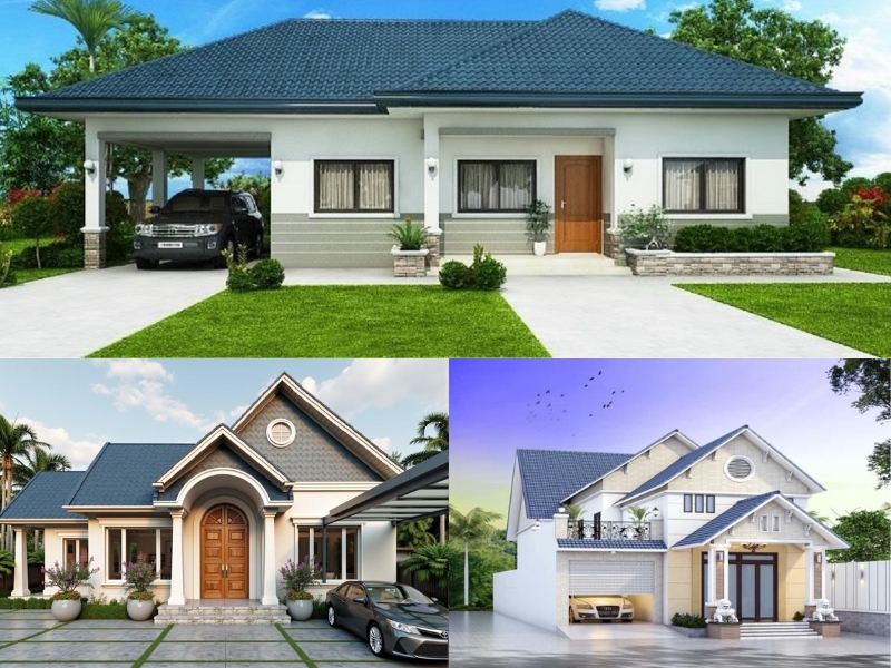 nhà cấp 4 mái thái đơn giản