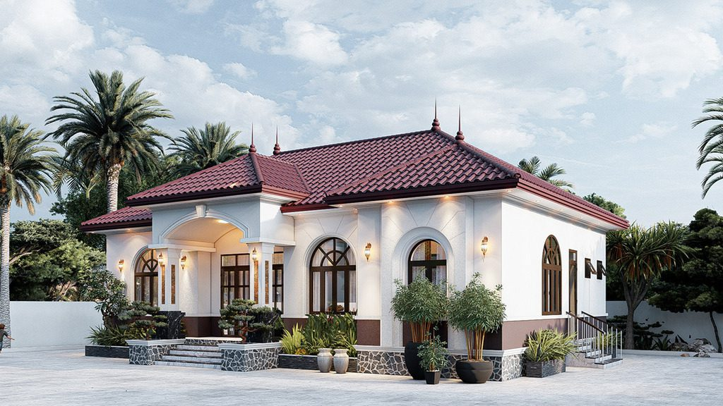 Mặt tiền nhà mái nhật