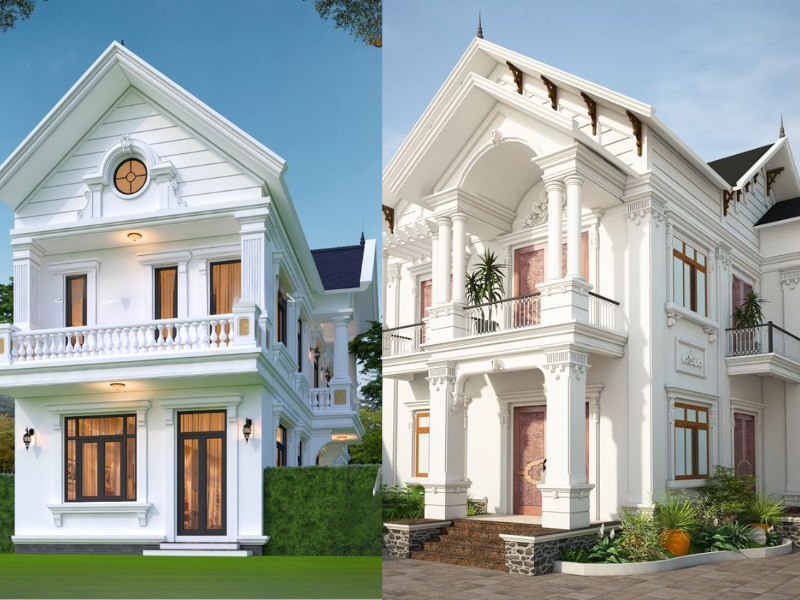mẫu nhà mái nhật tân cổ điển