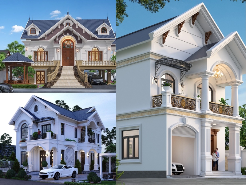 nhà tân cổ điển mái nhật