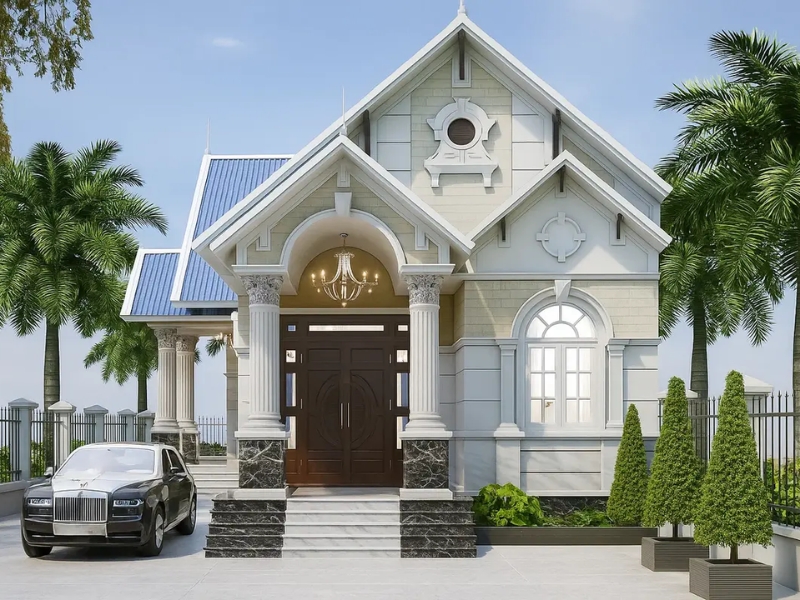 nhà cấp 4 mái thái chữ l
