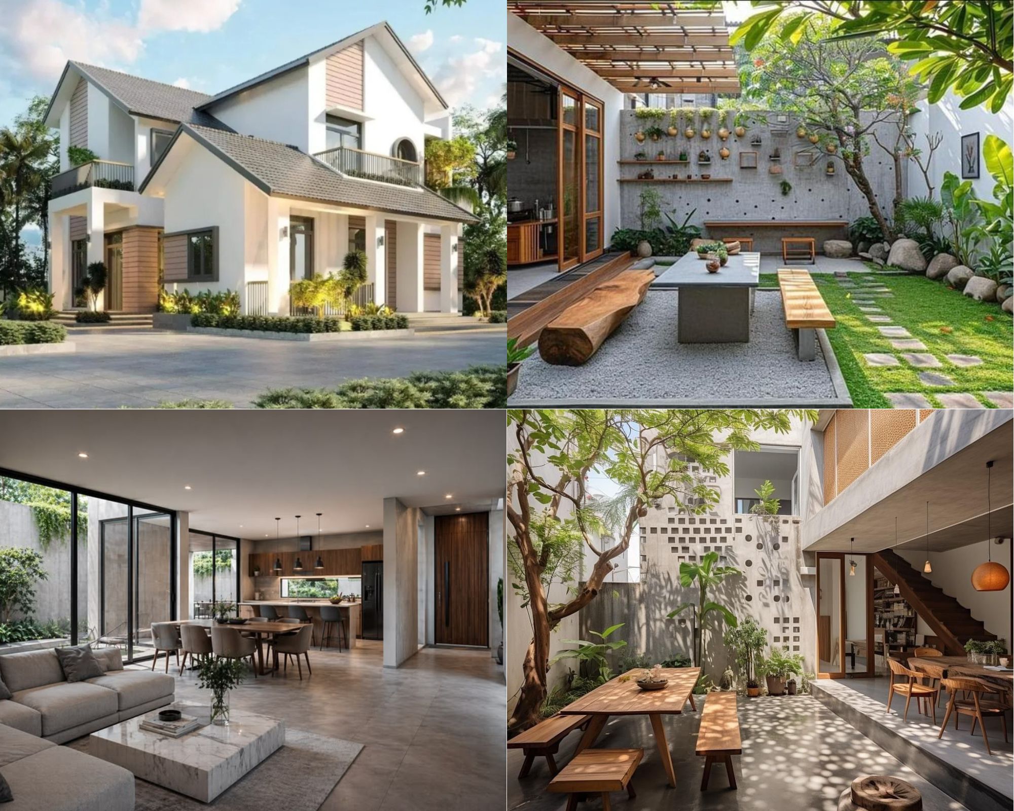 Mái thái 2 tầng có sân vườn